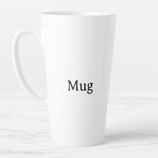 Create Your Own Simple Custom Large 17oz Latte Mug (Gauche)