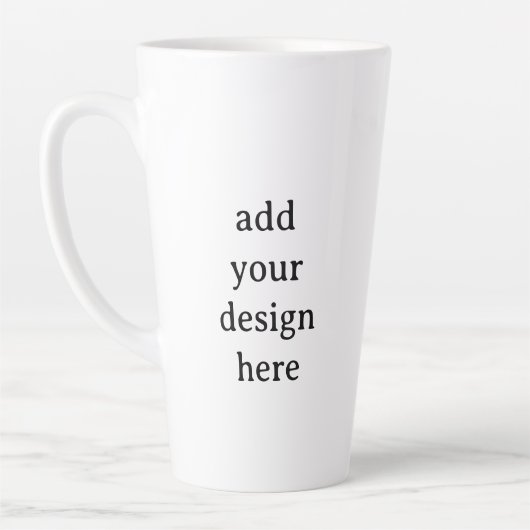 Create Your Own Simple Custom Large 17oz Latte Mug (Gauche)