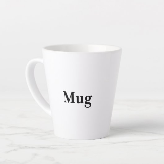 Create Your Own Simple Custom Small Latte Mug (Angle gauche)