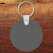 Create Your Own simple dark gray Sleutelhanger (Voorkant)