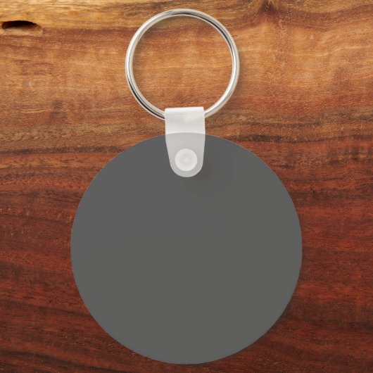 Create Your Own simple dark gray Sleutelhanger (Voorkant)