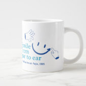 Create Your Own Sky Blue Denim Blue Personal Extra Grote Beker (Rechts)