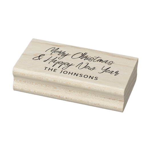 Create Your Own Stylish Script Christmas Greetings Rubberstempel (Stempel)
