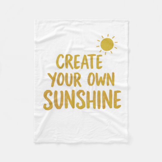 Create your own sunshine quote on fleece deken (Voorkant)