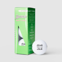 Create Your Own | think before you click | Golfballen