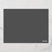 Create Your Own wedding dark gray Folie Feestdagen Briefkaart (Achterkant)