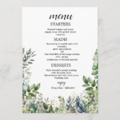 Create Your Own wedding eucalyptus Flat Menu (Devant)