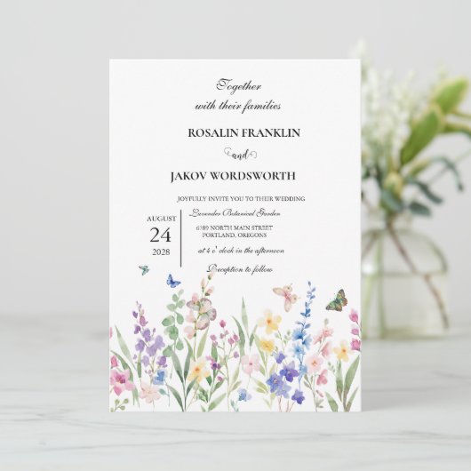 Create Your Own wedding Invitation card (Debout devant)