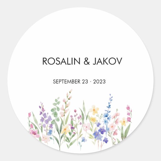 Create Your Own wedding Ronde Sticker (Voorkant)
