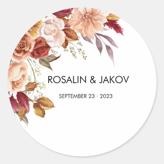 Create Your Own wedding Ronde Sticker (Voorkant)