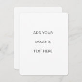 Create Your Own white  Bedankkaart (Voorkant / Achterkant)