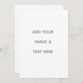 Create Your Own white  Bedankkaart (Voorkant / Achterkant)