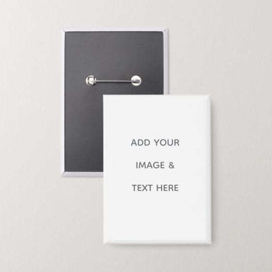 Create Your Own white Button (Voorkant / Achterkant)