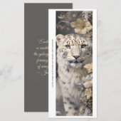Create Your Own White Cheetah Roses Bookmark Card (Voorkant / Achterkant)