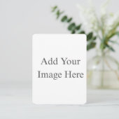 Create Your Own white Flat Save The Date Card (Debout devant)