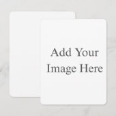 Create Your Own white Flat Save The Date Card (Devant / Derrière)