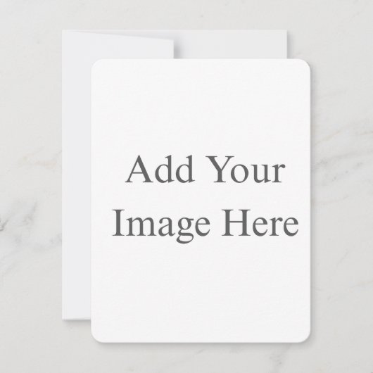 Create Your Own white Flat Save The Date Card (Devant)
