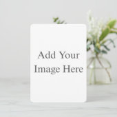 Create Your Own white Flat Save The Date Card (Debout devant)