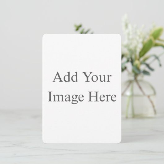 Create Your Own white Flat Save The Date Card (Debout devant)