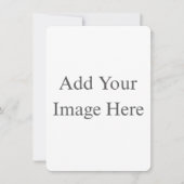 Create Your Own white Flat Save The Date Card (Devant)