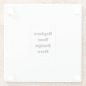 Create Your Own white  Glazen Onderzetter (Achterkant)