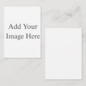 Create Your Own white  Informatiekaartje (Voorkant / Achterkant)