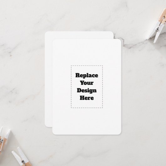 Create Your Own white  Kaart (Voorkant / Achterkant in situ)