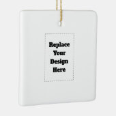 Create Your Own white Keramisch Ornament (Rechts)