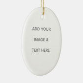 Create Your Own white  Keramisch Ornament (Rechts)