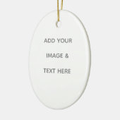 Create Your Own white  Keramisch Ornament (Links)