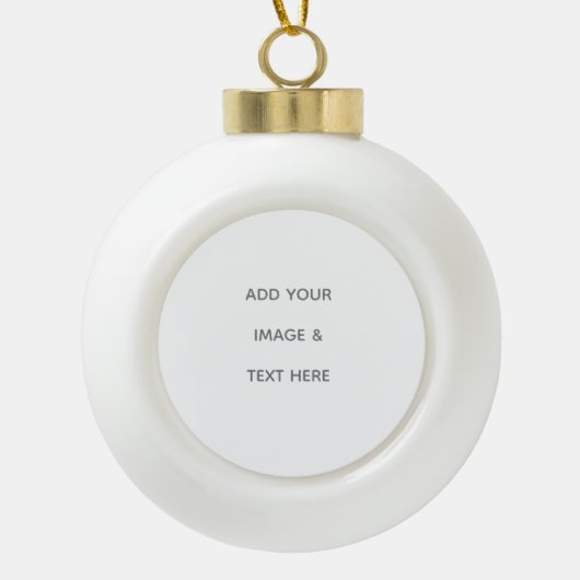 Create Your Own white Keramische Bal Ornament (Voorkant)
