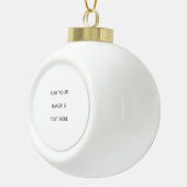 Create Your Own white Keramische Bal Ornament (Rechts)