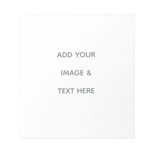 Create Your Own white  Notitieblok (Voorkant)