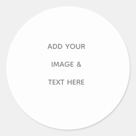 Create Your Own white  Ronde Sticker (Voorkant)
