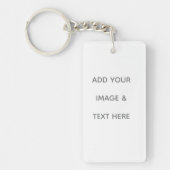 Create Your Own white  Sleutelhanger (Voorkant)