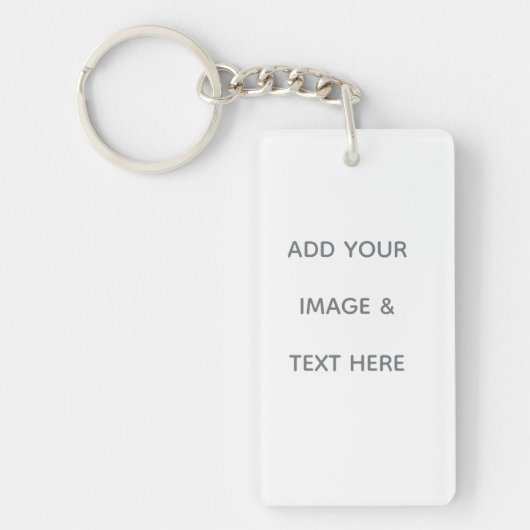 Create Your Own white  Sleutelhanger (Voorkant)