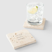 Create Your Own white  Stenen Onderzetter (Zijkant)