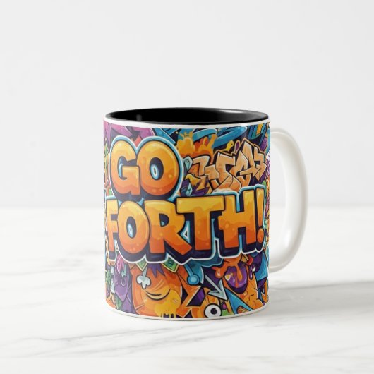 ​"Create Your Path" Graffiti Mug (Devant droit)