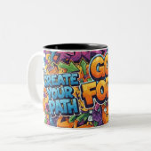 ​"Create Your Path" Graffiti Mug (Devant gauche)