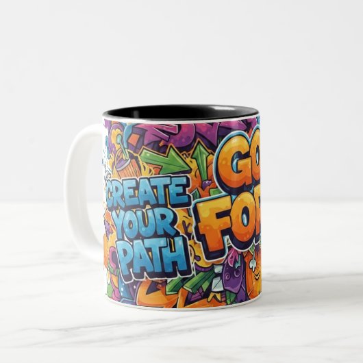 "Create Your Path" Graffiti Mug (Devant gauche)