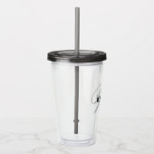 Create Your Personalized Monogram Name Black Acryl Drinkbeker (Rechts)