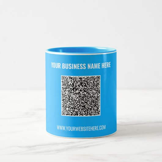 Create Your QR Code Business Mug Gift Choose Color (Centre)