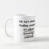 Create Yourself Inspirational Quote Coffee Mug (Gauche)