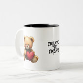 Created to Create Teddy Bear 11oz Mug (Devant gauche)