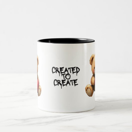 Created to Create Teddy Bear 11oz Mug (Centre)