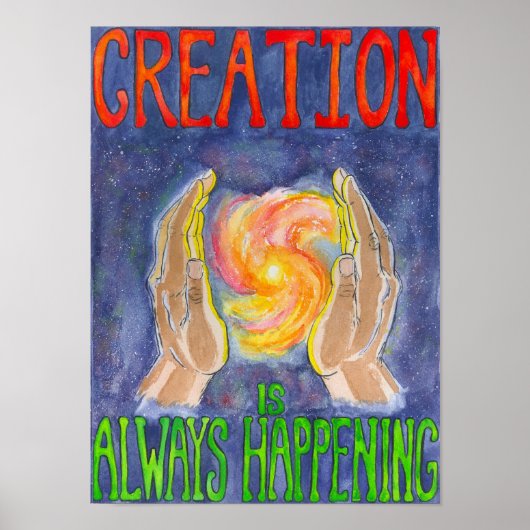 Creatie gebeurt altijd poster (Voorkant)