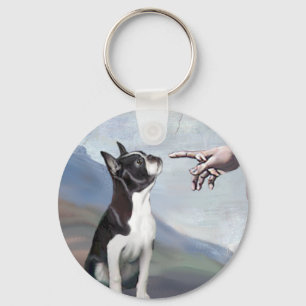 Creatie van de Boston Terrier (#3) Sleutelhanger