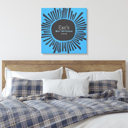 CREATIE ZON Bat Bar Mitzvah Sign In Board Canvas Afdruk (Insitu (Slaapkamer))