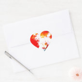 Creatief Abstract kunstwerk Hart Sticker (Envelop)