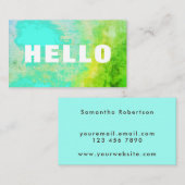 Creatief Abstractste Hallo Visitekaartje (Voorkant / Achterkant)